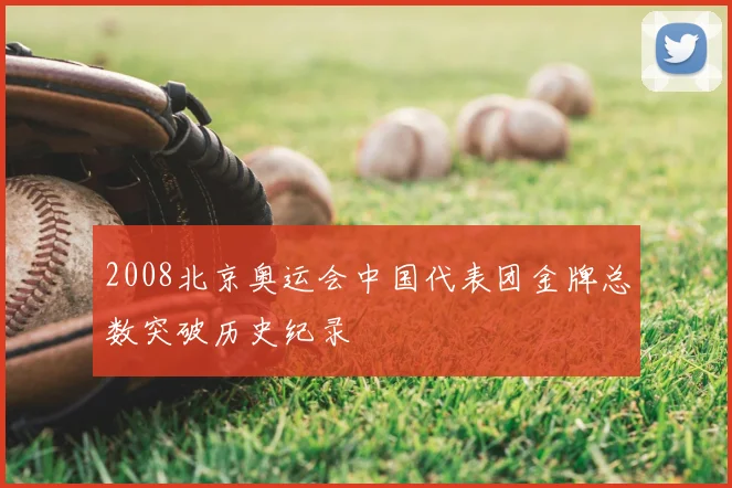 2008北京奥运会中国代表团金牌总数突破历史纪录