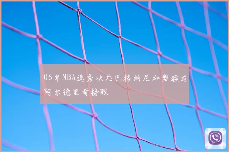 06年NBA选秀状元巴格纳尼加盟猛龙阿尔德里奇榜眼